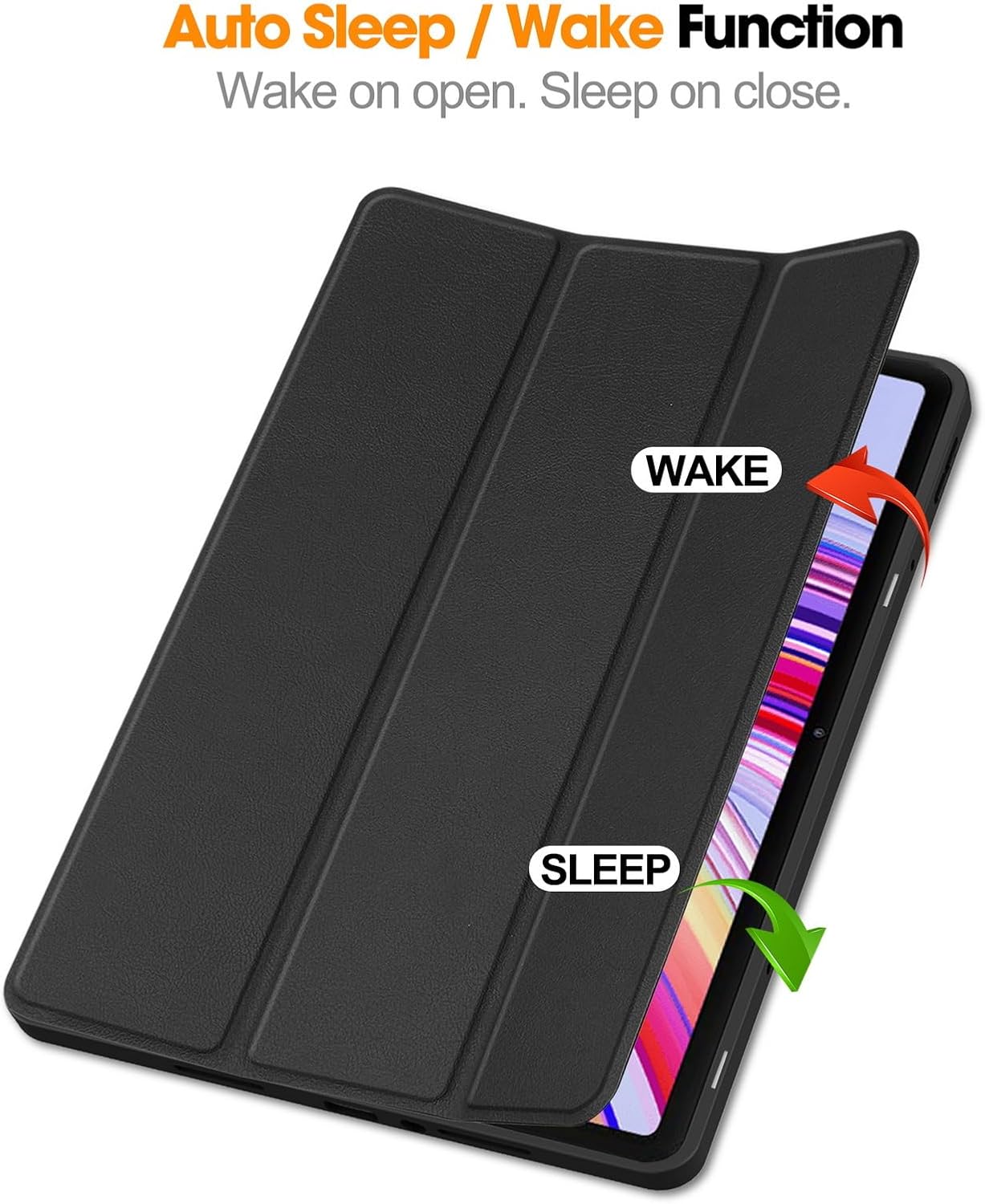 【Xiaomi Official】Redmi Pad Pro Cover - 2.1 Inch Slim and stylish PU leather cover with magnetic stand, smart flip function, and all-round shockproof protection