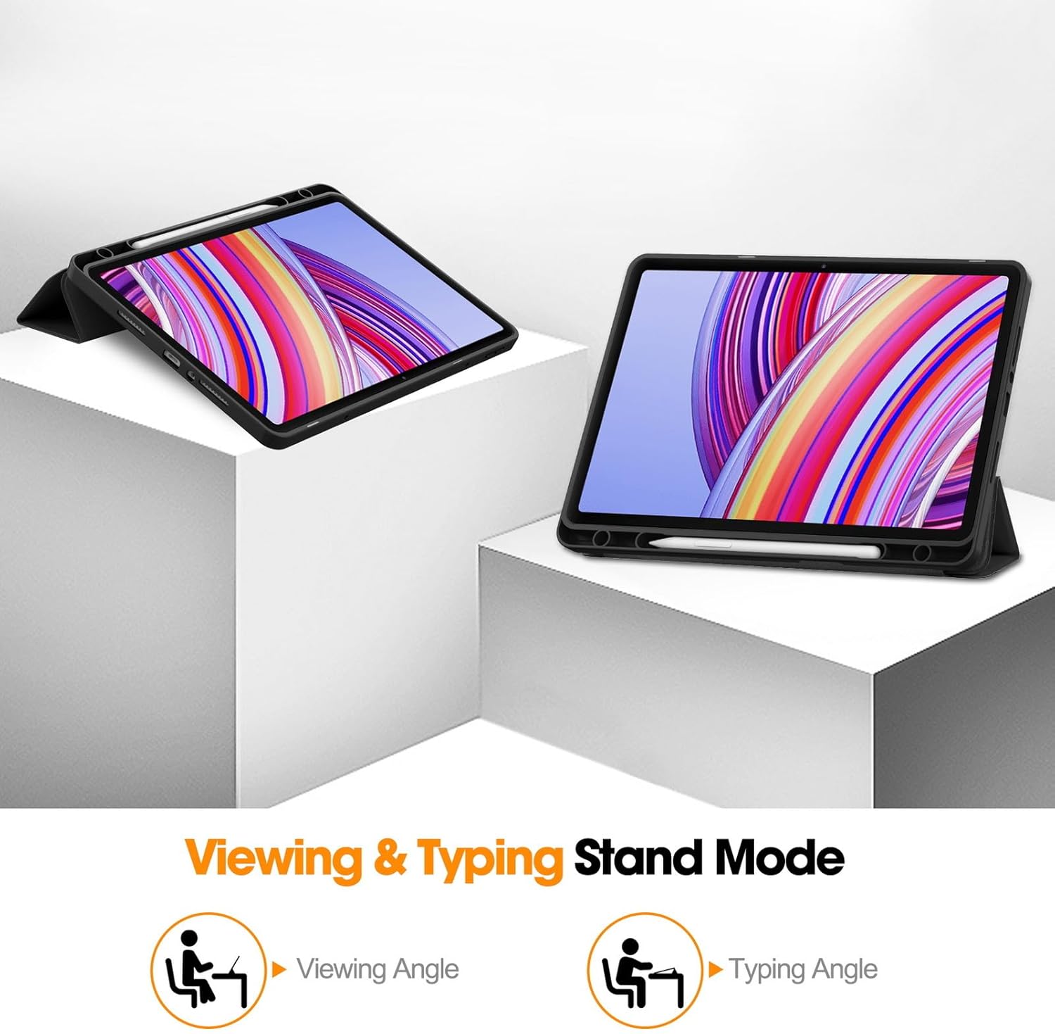 【Xiaomi Official】Redmi Pad Pro Cover - 2.1 Inch Slim and stylish PU leather cover with magnetic stand, smart flip function, and all-round shockproof protection