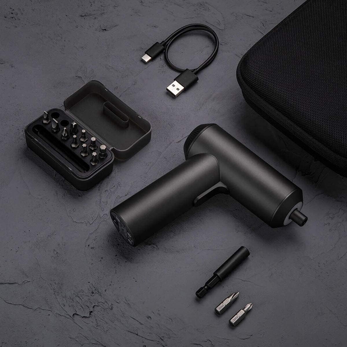 【Xiaomi Official】Xiaomi Mi Cordless Screwdriver 3.6V, 2000mAh Rechargable Battery. Patented One-piece body  USB-C charging port. High 5-N.m Cordless Portable Screwdriver with 12 pieces of S2 Steel