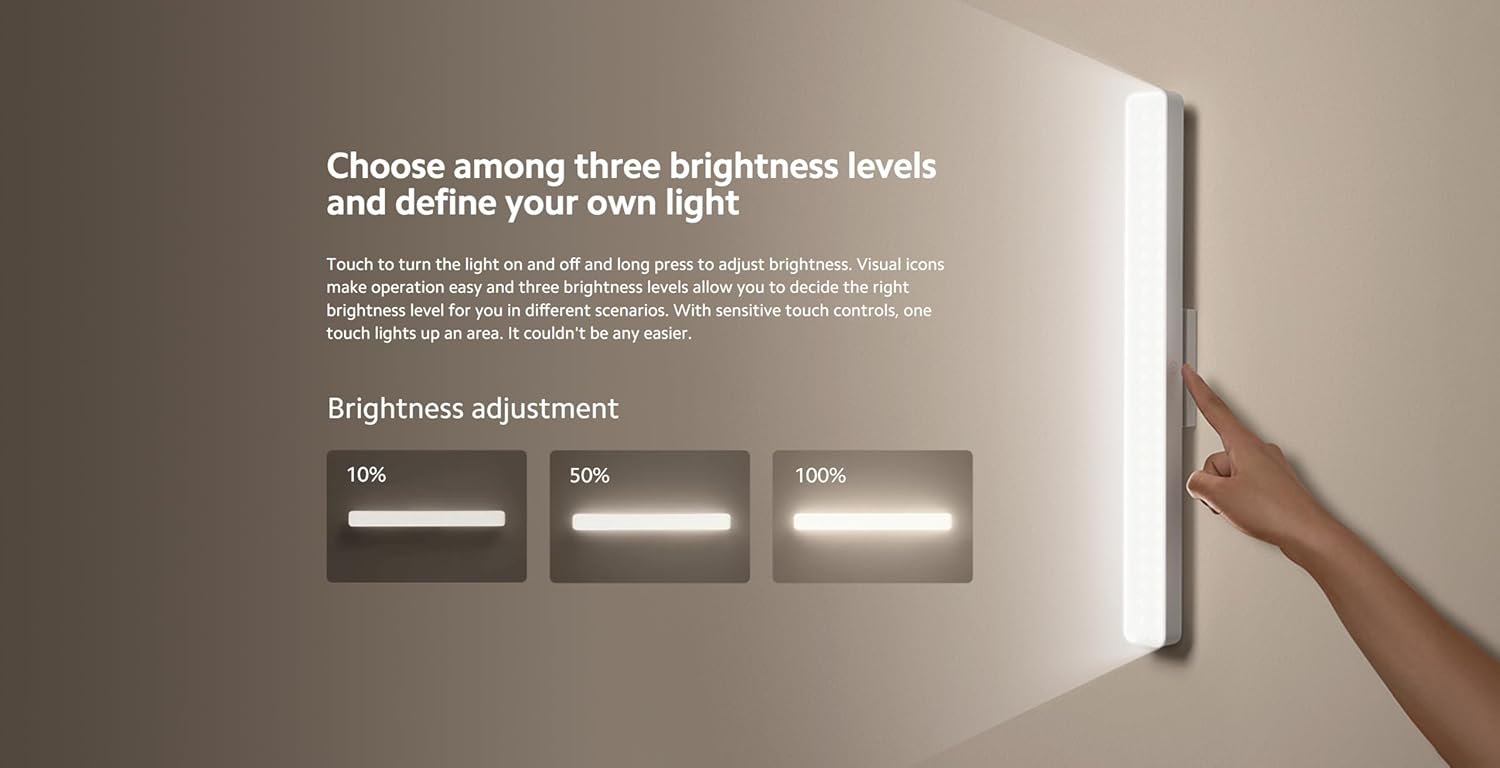【Xiaomi Official】Xiaomi Magnetic Reading Light Bar – LED Desk Lamp, USB Powered, Adjustable Brightness, Eye Protection, Magnetic Mount Light for Monitor or Table