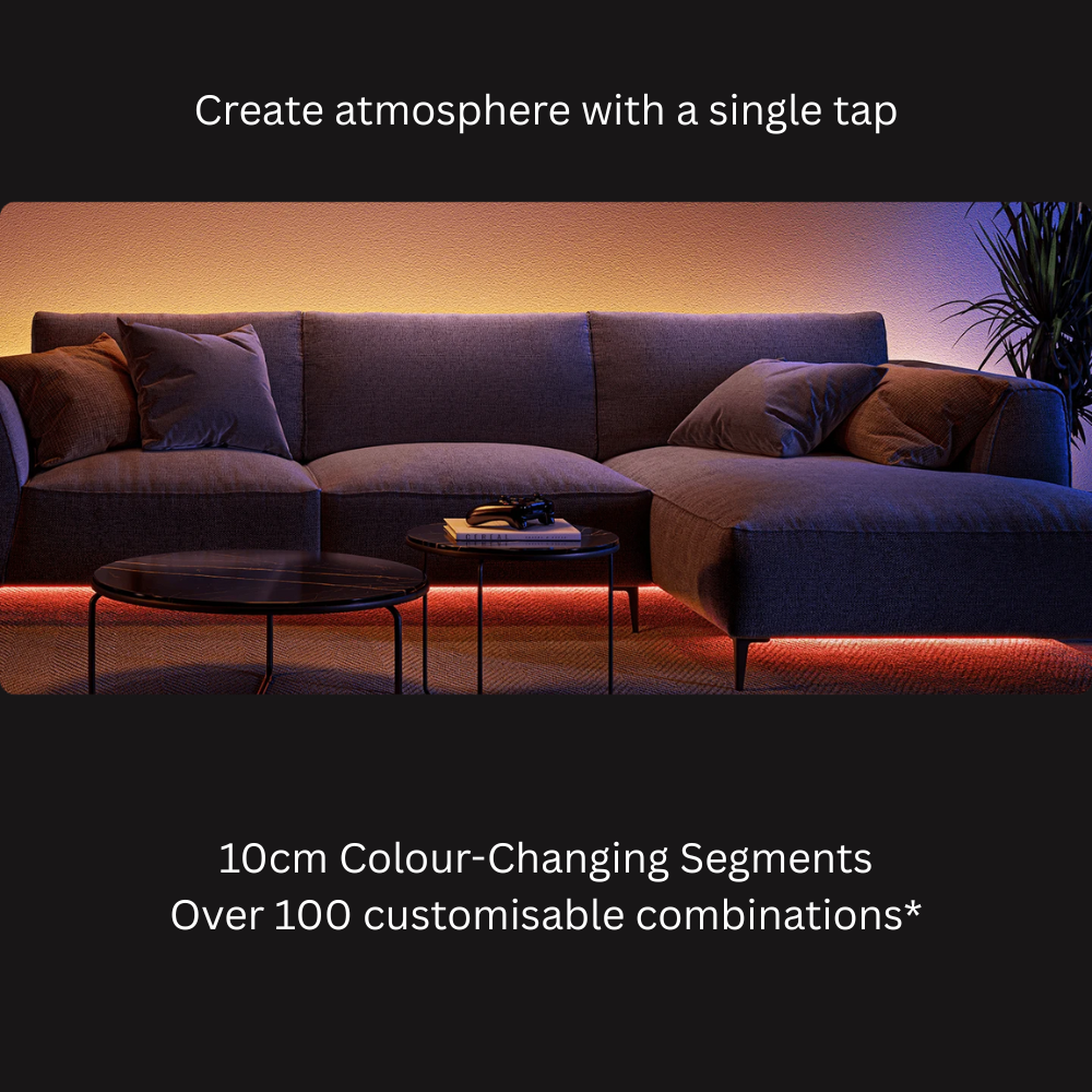 【Xiaomi Official】Xiaomi Smart Lightstrip Pro Extension – RGB Smart LED Strip Add-on with App & Voice Control, Music Sync, Smart Home Lighting