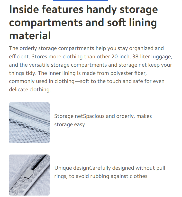 【Xiaomi Official】Xiaomi Luggage Classic 20" Black – Lightweight Hard Shell Carry-on Suitcase with TSA Lock, Silent Spinner Wheels, Durable PC Material, Business & Travel Trolley Bag suitcase