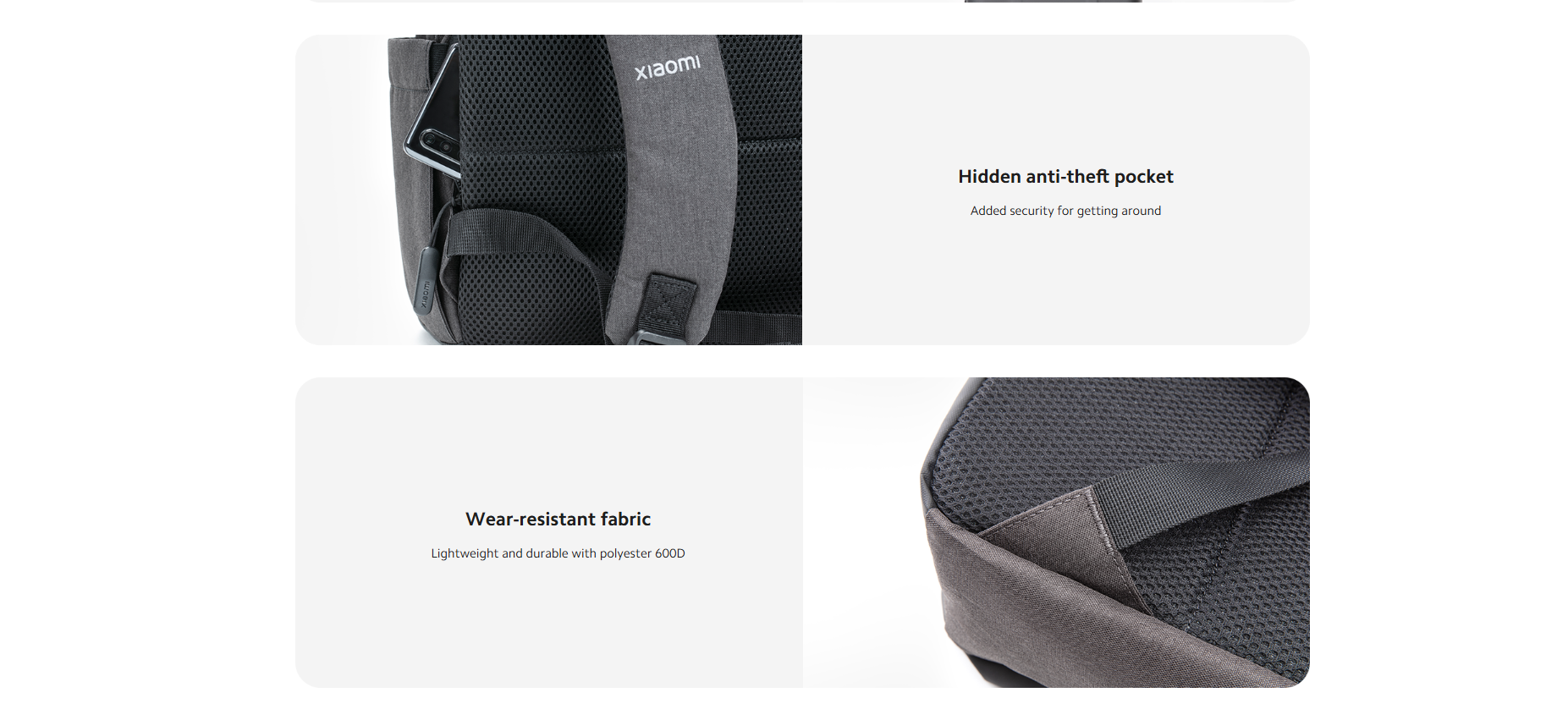 【Xiaomi Official】Xiaomi Commuter Backpack 15.6" – Water Resistant Laptop Bag, Lightweight Travel & Work Backpack, Anti-Theft, Unisex School & Business Bag