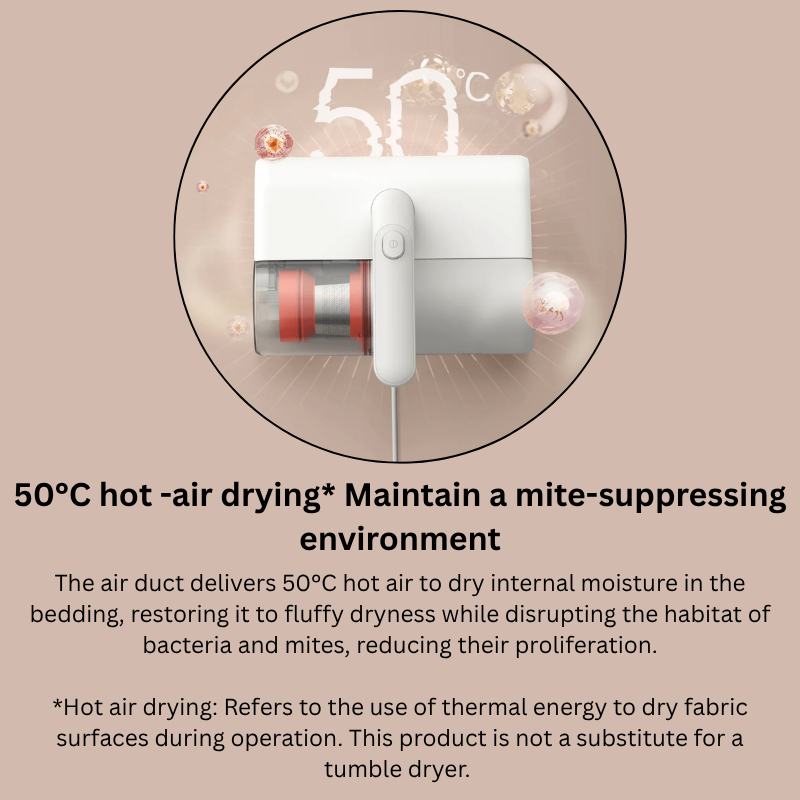 【Xiaomi Official】Xiaomi Dust Mite Vacuum 2 – Powerful Handheld UV Vacuum Cleaner for Bed, Sofa & Mattress, Strong Suction, Anti-Allergy Mite Remover, Home Cleaning Appliance