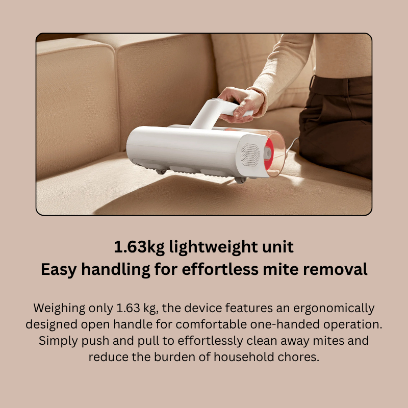 【Xiaomi Official】Xiaomi Dust Mite Vacuum 2 – Powerful Handheld UV Vacuum Cleaner for Bed, Sofa & Mattress, Strong Suction, Anti-Allergy Mite Remover, Home Cleaning Appliance