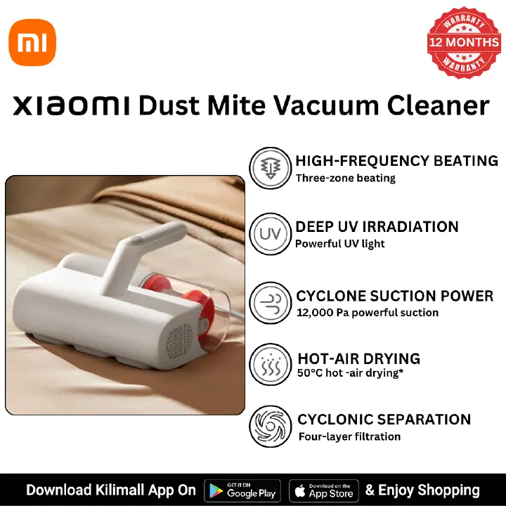 【Xiaomi Official】Xiaomi Dust Mite Vacuum 2 – Powerful Handheld UV Vacuum Cleaner for Bed, Sofa & Mattress, Strong Suction, Anti-Allergy Mite Remover, Home Cleaning Appliance