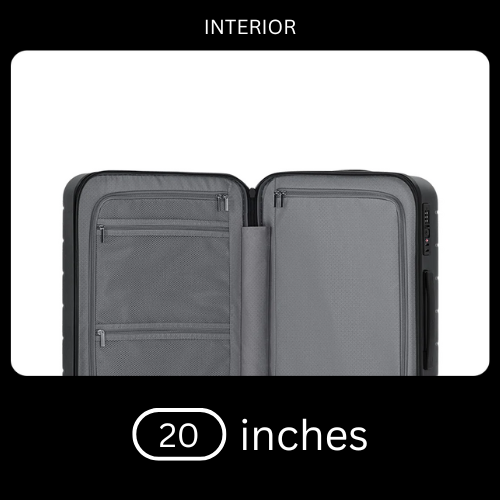 【Xiaomi Official】Xiaomi Luggage Classic 20" Black – Lightweight Hard Shell Carry-on Suitcase with TSA Lock, Silent Spinner Wheels, Durable PC Material, Business & Travel Trolley Bag suitcase