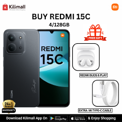 【Special Offer】Redmi 15C Smartphone Display 6.9” 120Hz - 4GB Ram + 128GB Rom Dual SIM, 4G , 6000mAh Battery ,50MP AI dual camera ,33W fast charging ,IP64 ,MediaTek Helio G81-Ultr