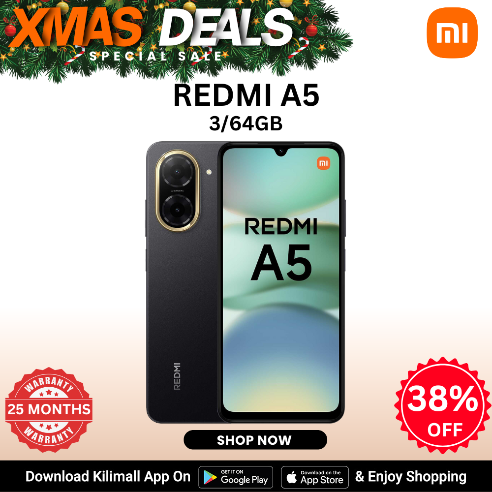 【Xiaomi Official】Redmi A5 SmartPhone Display 6.88"  - 3GB + 64GB, Dual SIM ,32MP main camera, 8MP front camera , 5200mAh battery , Side fingerprint sensor , USB Type-C phone