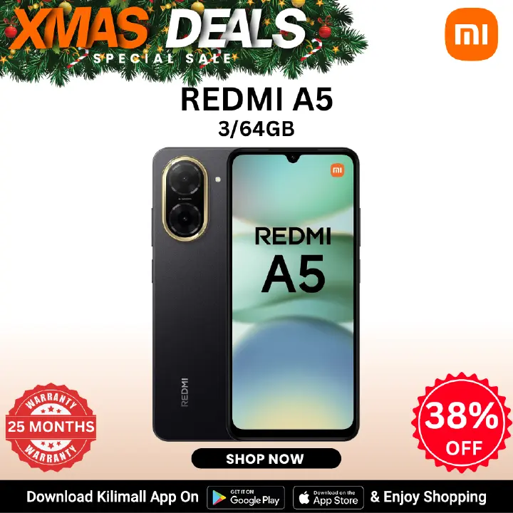 【Xiaomi Official】Redmi A5 SmartPhone Display 6.88"  - 3GB + 64GB, Dual SIM ,32MP main camera, 8MP front camera , 5200mAh battery , Side fingerprint sensor , USB Type-C phone