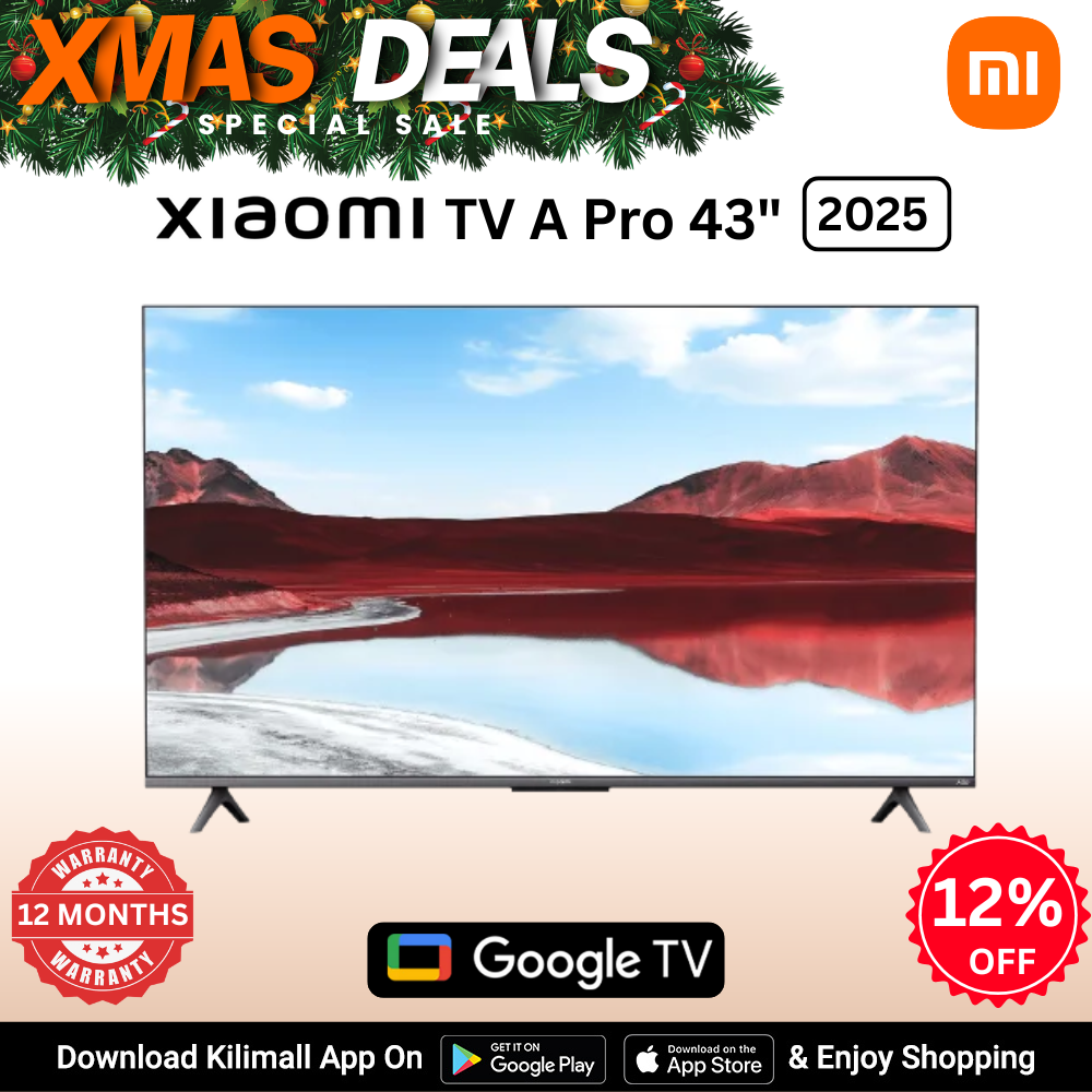 【Xiaomi Official】 Xiaomi TV A Pro 43 2025 -  43''  Frameless Smart TV , 4K QLED display , Bluetooth 5.0 ,Chromecast built-in™ , Google TV, Voice Control