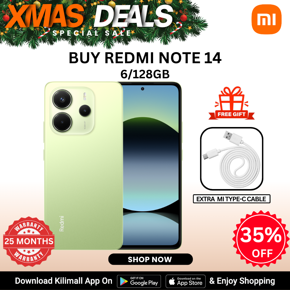 【Xiaomi Official】 Redmi Note 14 Smartphone ,Display 6.67", 6GB + 128GB RAM, (Dual SIM), 5500mAh(typ) battery , 108MP Camera