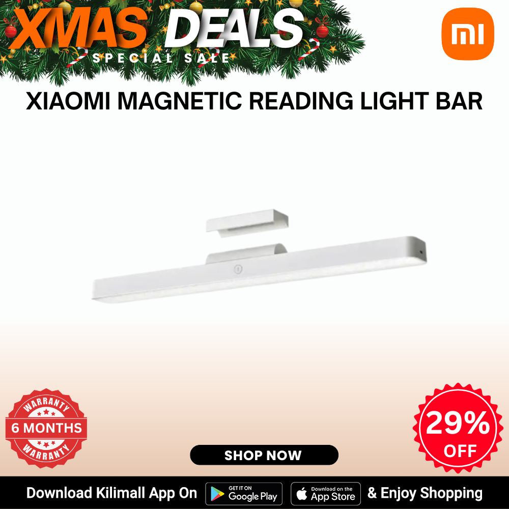 【Xiaomi Official】Xiaomi Magnetic Reading Light Bar – LED Desk Lamp, USB Powered, Adjustable Brightness, Eye Protection, Magnetic Mount Light for Monitor or Table