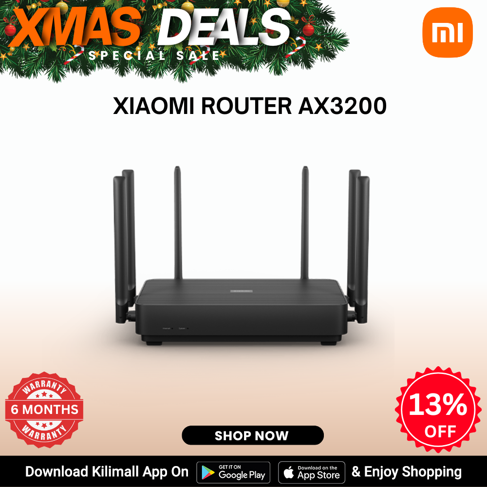 【Xiaomi Official】 Xiaomi Router AX3200 WiFi 6 | Dual Band Gigabit Router | High Speed Internet | 3200Mbps | MU-MIMO | Smart Home Router