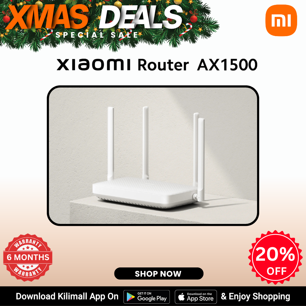 【Xiaomi Official】Xiaomi Router AX1500,WiFi 6 Ultra-fast Network,EasySetup,whole home mesh wireless singal cover