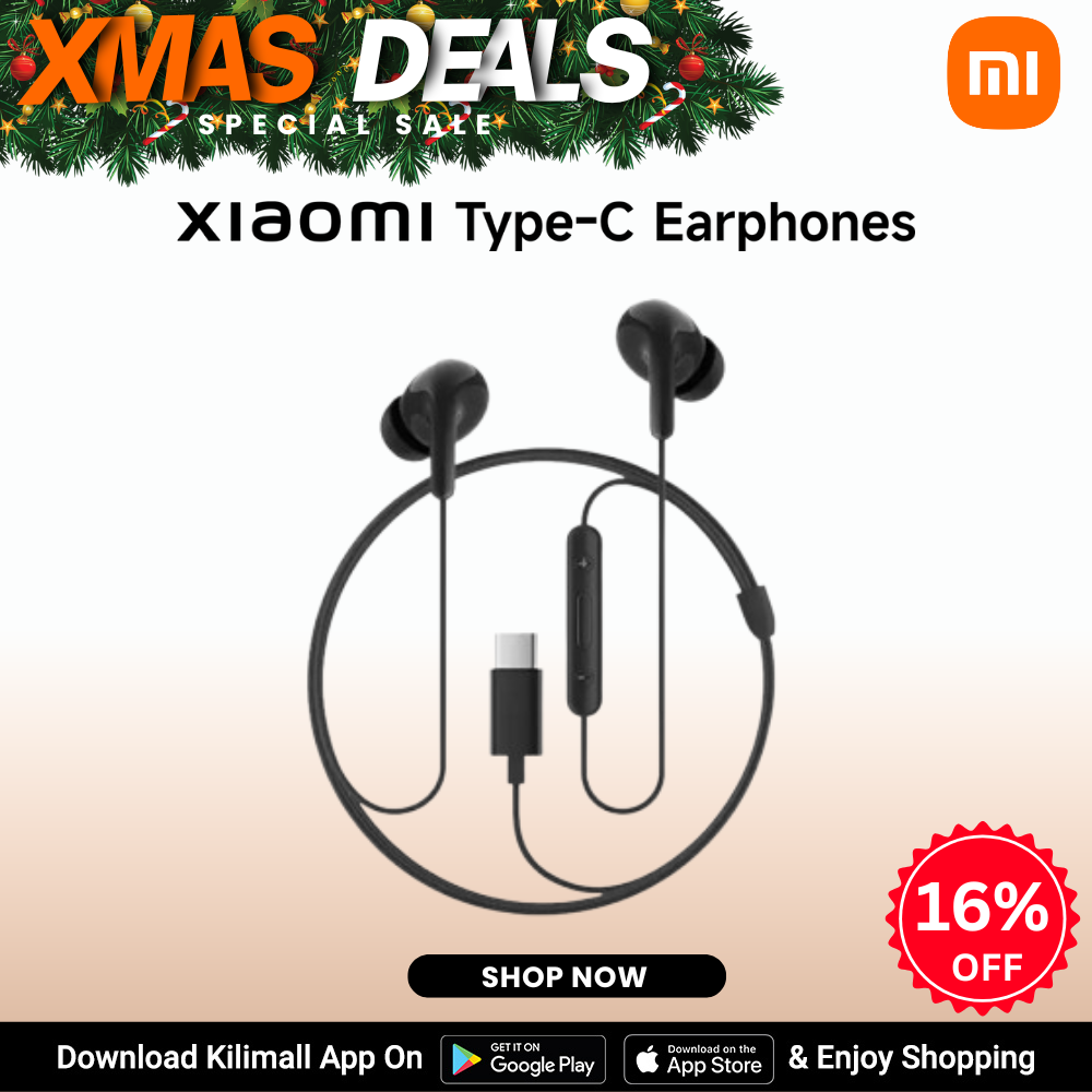 【Xiaomi Official】Xiaomi Type-C Earphones - In-Ear Earphones with Mic , Deep Bass , Clear Sound & Mic , Noise Isolation