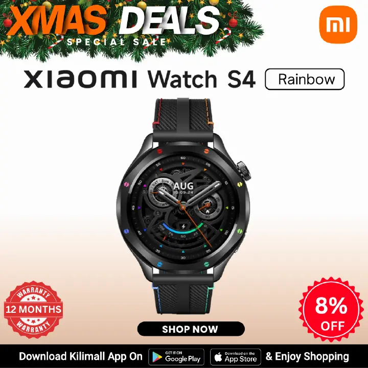 【Xiaomi Official】Xiaomi Watch S4 (Rainbow) 1.43" AMOLED Smartwatch 486mAh Battery GPS Bluetooth 5.3 5ATM Waterproof NFC eSIM Support