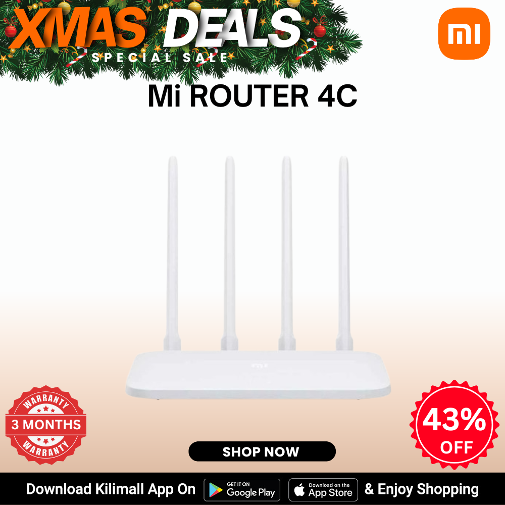 【Xiaomi Official】Mi Router 4C - High-Speed Performance, Wireless Connectivity, Easy Setup and Management, Strong Security Features