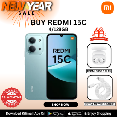 【Special Offer】Redmi 15C Smartphone Display 6.9” 120Hz - 4GB Ram + 128GB Rom Dual SIM, 4G , 6000mAh Battery ,50MP AI dual camera ,33W fast charging ,IP64 ,MediaTek Helio G81-Ultr