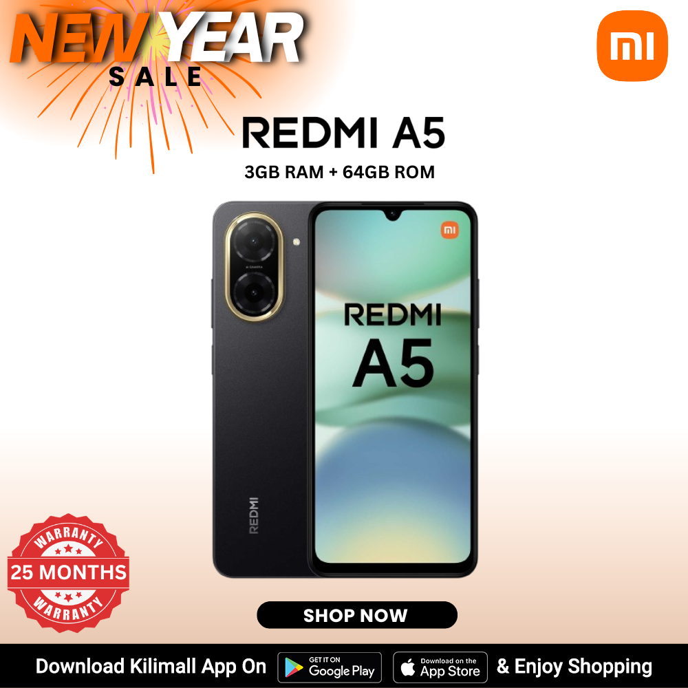【Xiaomi Official】Redmi A5 SmartPhone Display 6.88"  - 3GB + 64GB, Dual SIM ,32MP main camera, 8MP front camera , 5200mAh battery , Side fingerprint sensor , USB Type-C phone