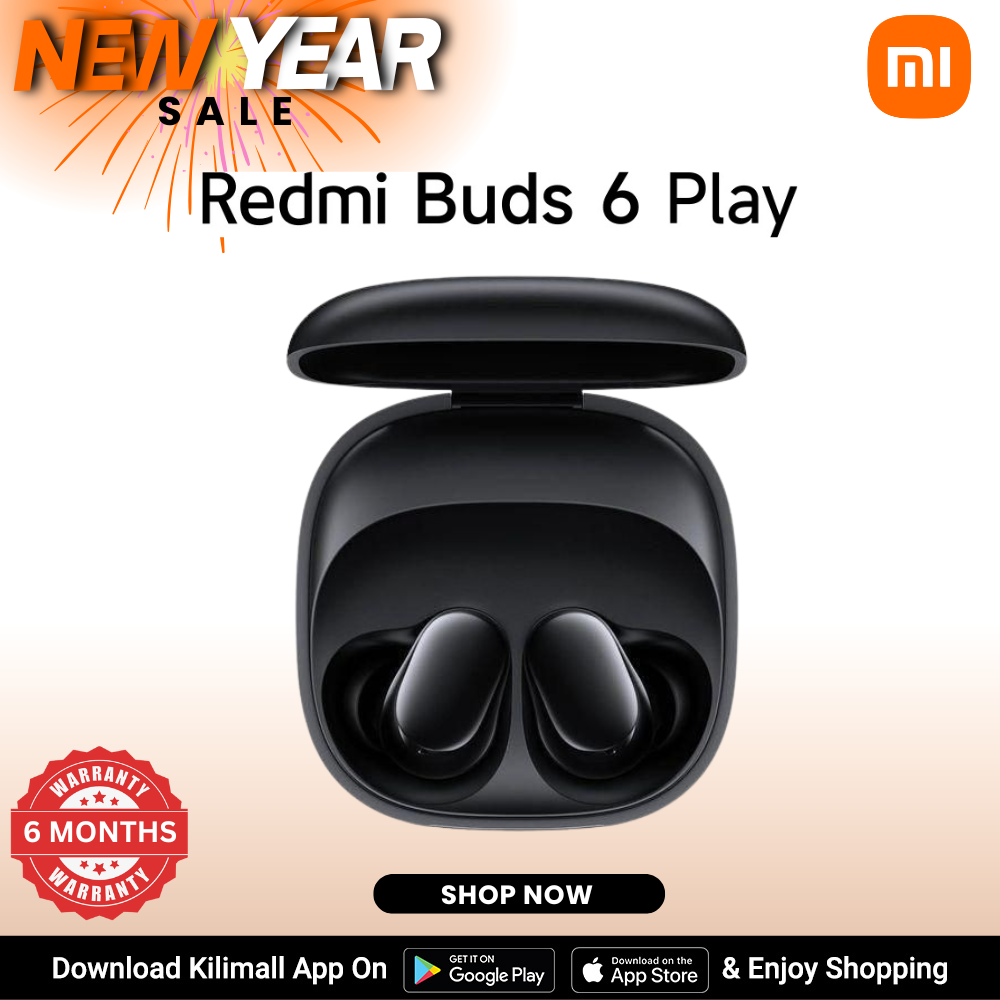 Redmi buds 6 Play - Wireless Earbuds Bluetooth 5.4 Noise Cancelling In-Ear Headphones with Mic – Deep Bass, Long Battery, Type-C Charging, earphones