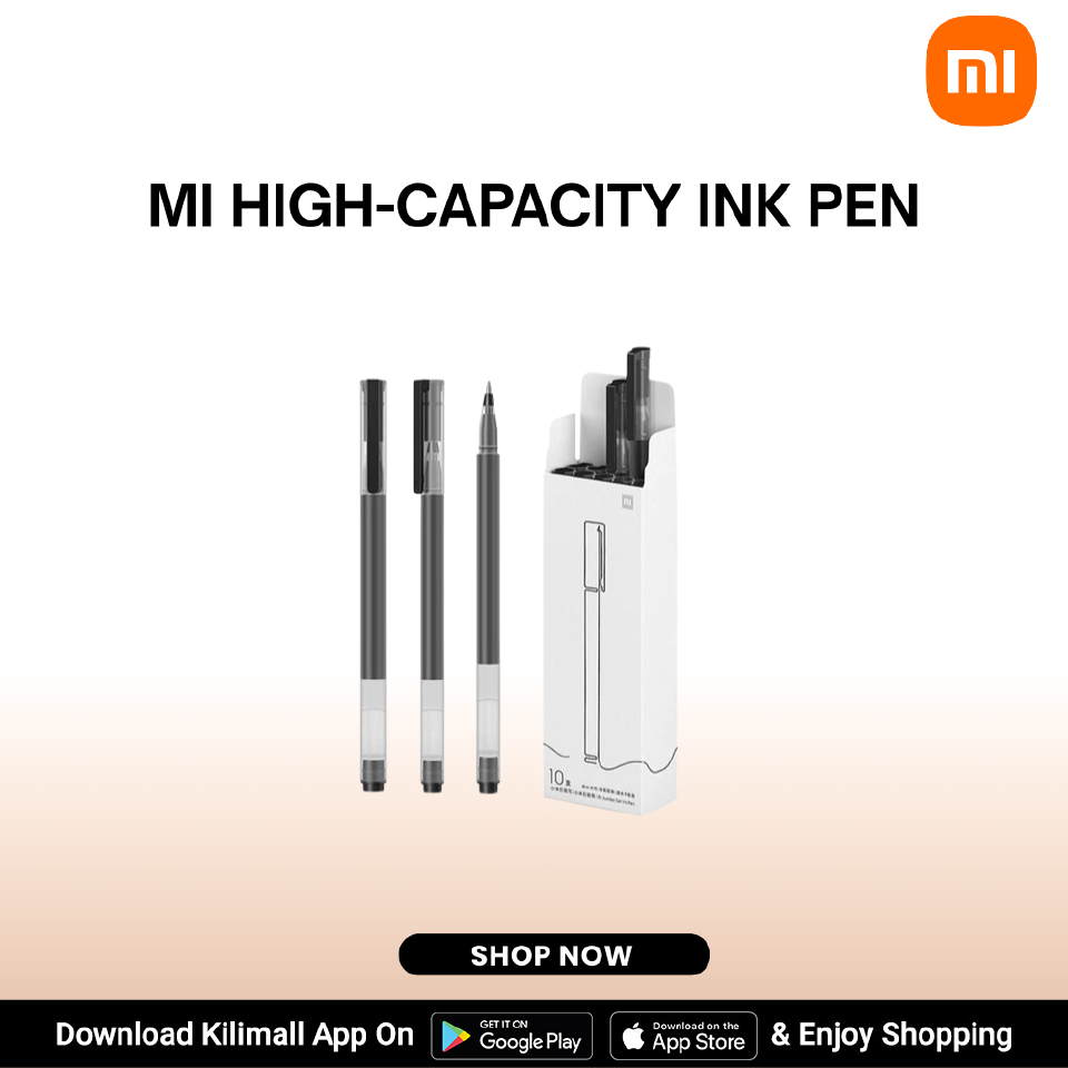 [Special Offer] Mi High-capacity Ink Pen - pack of 10 (black) SIGN PEN, QUICK DRY, COMFORTABLE GRIP DESIGN