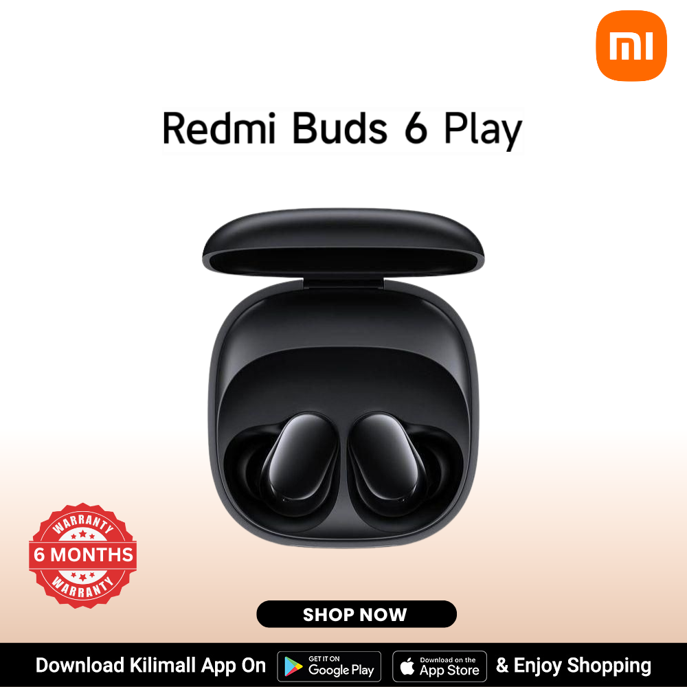 Redmi buds 6 Play - Wireless Earbuds Bluetooth 5.4 Noise Cancelling In-Ear Headphones with Mic – Deep Bass, Long Battery, Type-C Charging, earphones