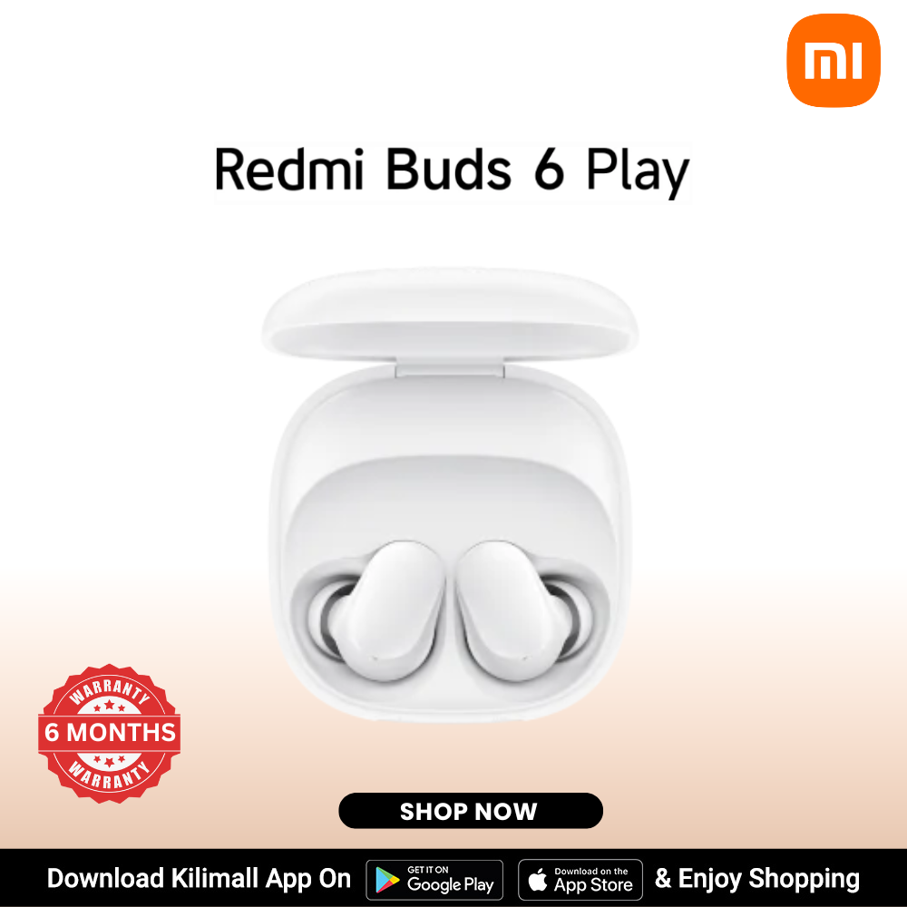 Redmi buds 6 Play - Wireless Earbuds Bluetooth 5.4 Noise Cancelling In-Ear Headphones with Mic – Deep Bass, Long Battery, Type-C Charging, earphones