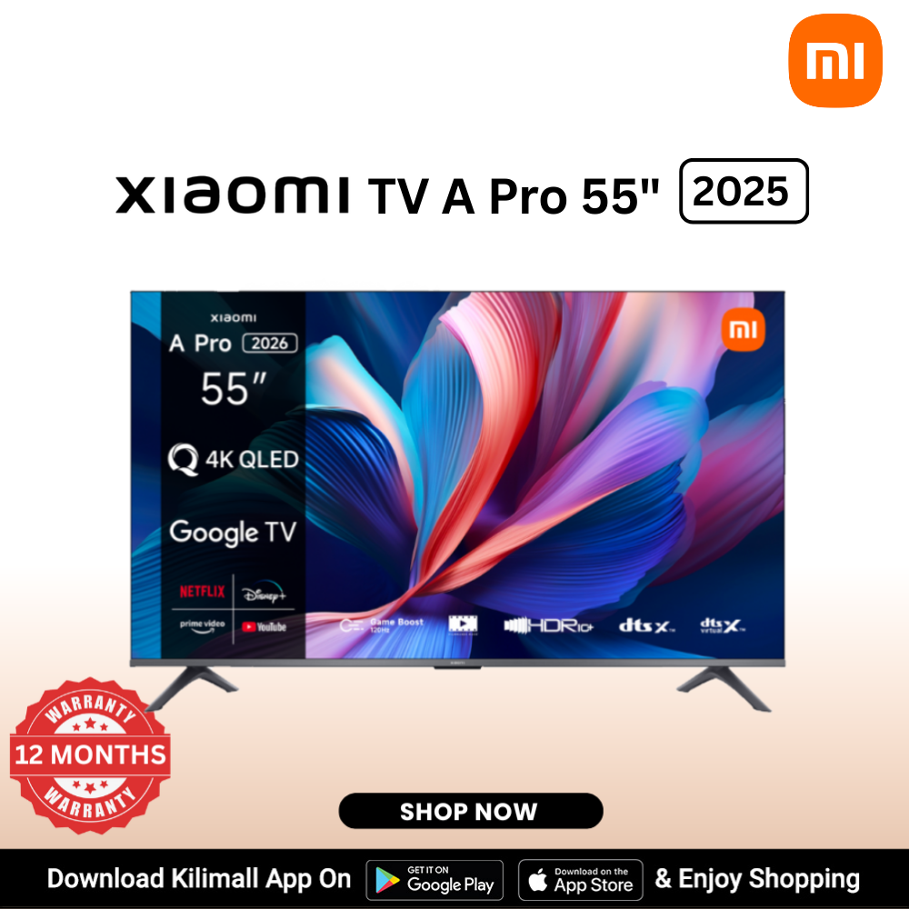 【Xiaomi Official】Xiaomi TV A Pro 55 2025 - 55'' Frameless QLED Smart TV 4K , Google Assistant , 2/8GB , Google Assistant  , Chromecast built-in , Netflix, Amazon Prime Video and Youtube pre-installed