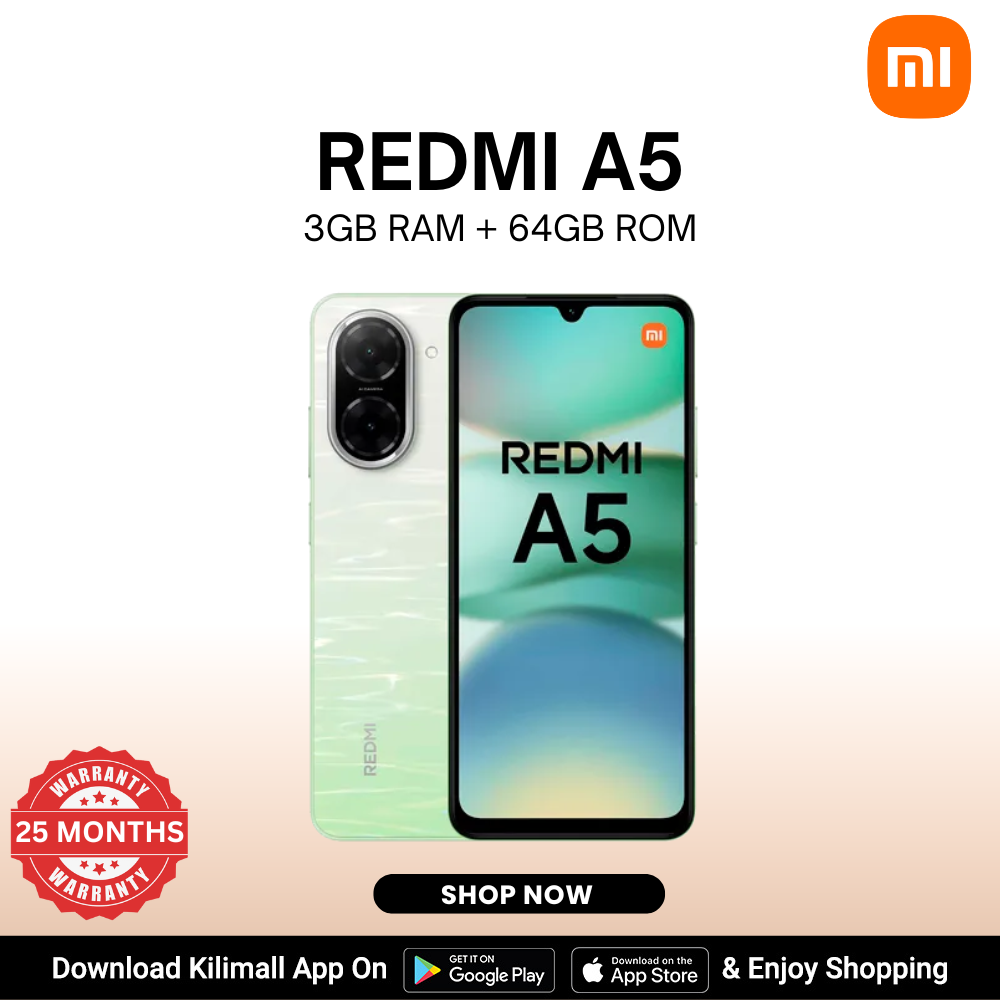 【Xiaomi Official】Redmi A5 SmartPhone Display 6.88"  - 3GB + 64GB, Dual SIM ,32MP main camera, 8MP front camera , 5200mAh battery , Side fingerprint sensor , USB Type-C phone