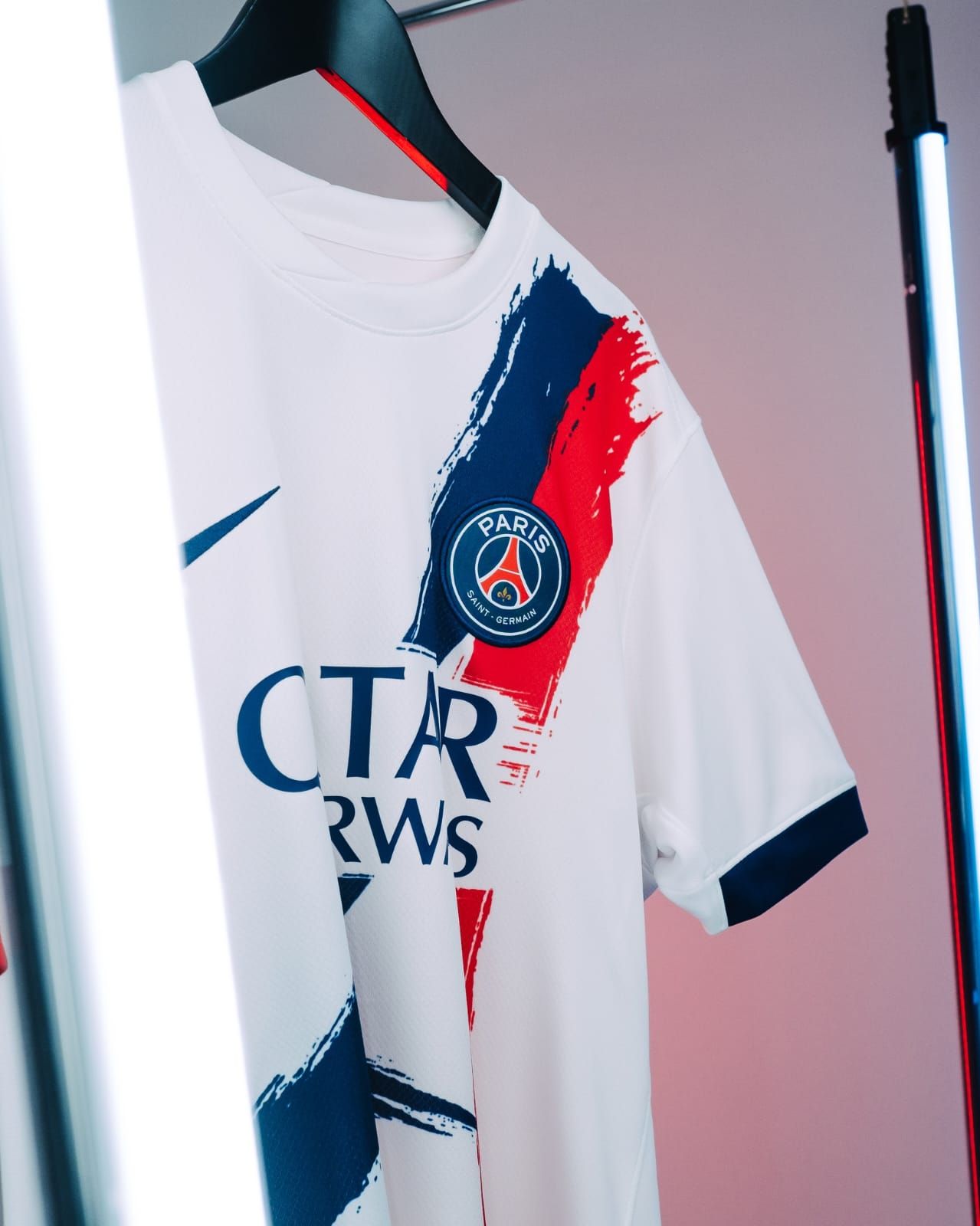 PSG New 24/25 Away Kit Authentic White Jersey Kit