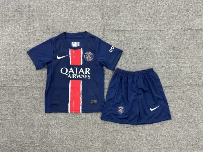 NEW PSG 24/25 HOME JERSEY FOR KIDS JERSEY PLUS SHORTS AUTHENTIC FULL  KIT as in picture
