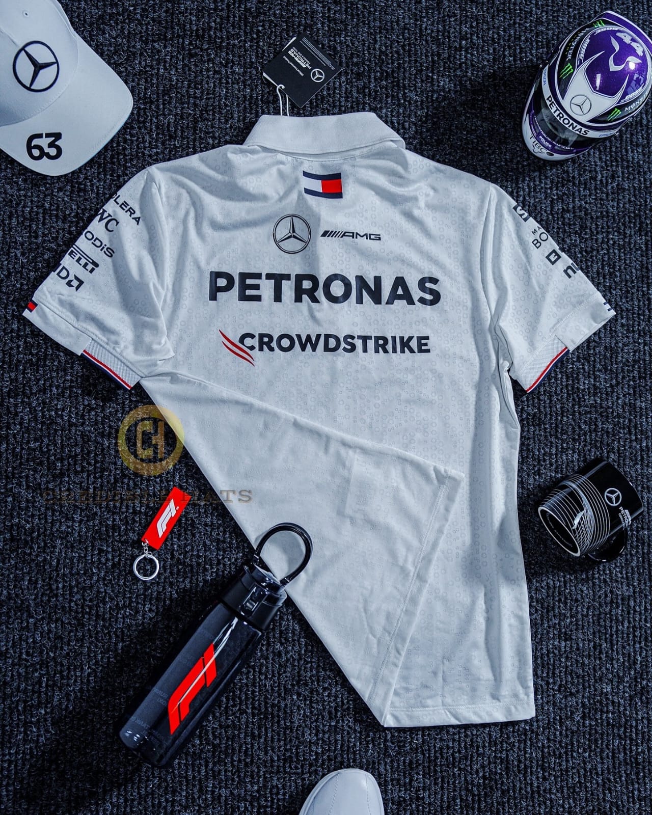 Mercedes  New Season F1 Authentic Kit for Formula 1 Polo Neck