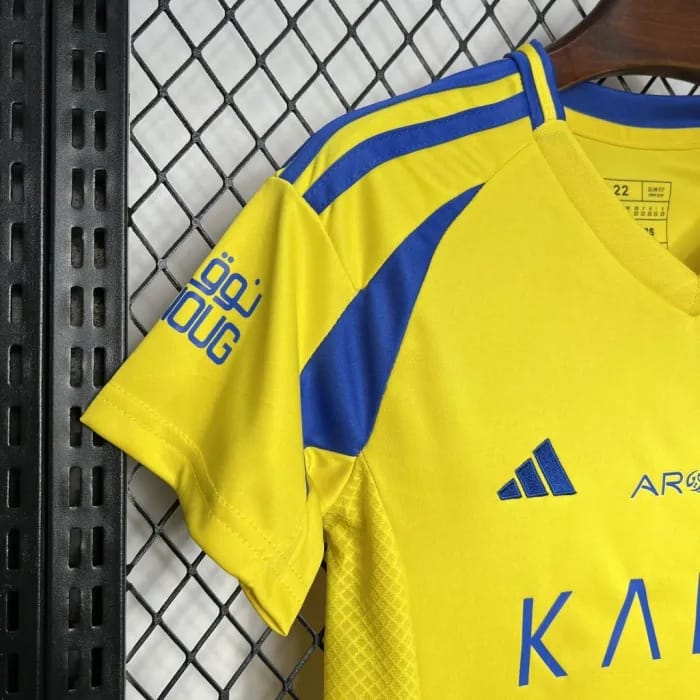 Kids Al-Nassr New Home Jersey 24/25 Authentic Football Kit Ronaldo jersey