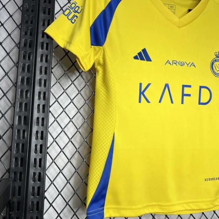 Kids Al-Nassr New Home Jersey 24/25 Authentic Football Kit Ronaldo jersey