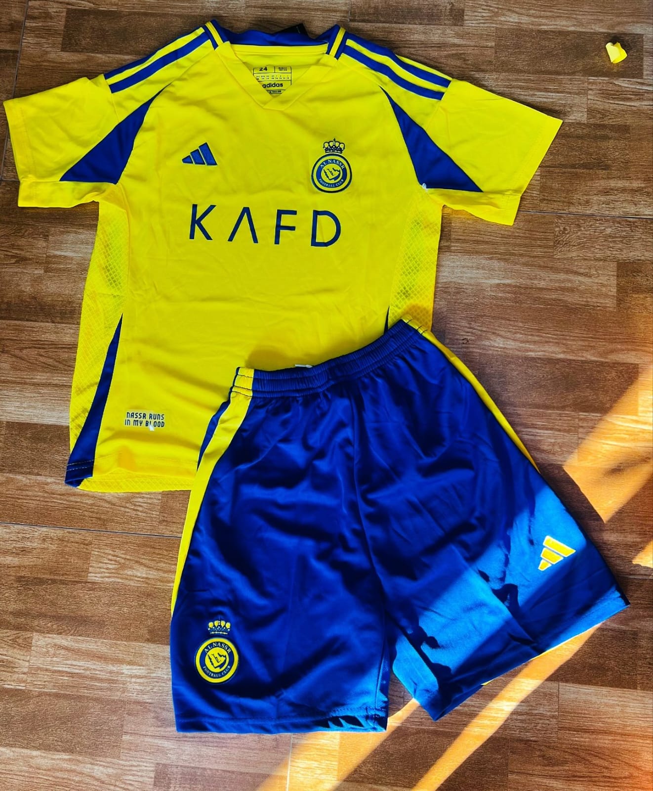 Kids Al-Nassr New Home Jersey 24/25 Authentic Football Kit Ronaldo jersey