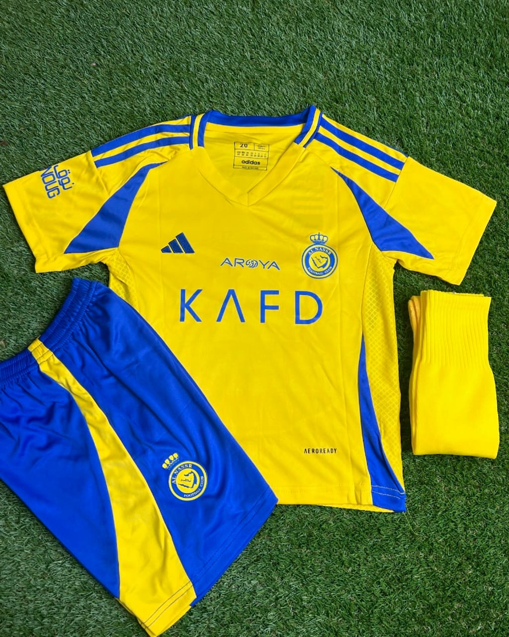 Kids Al-Nassr New Home Jersey 24/25 Authentic Football Kit Ronaldo jersey