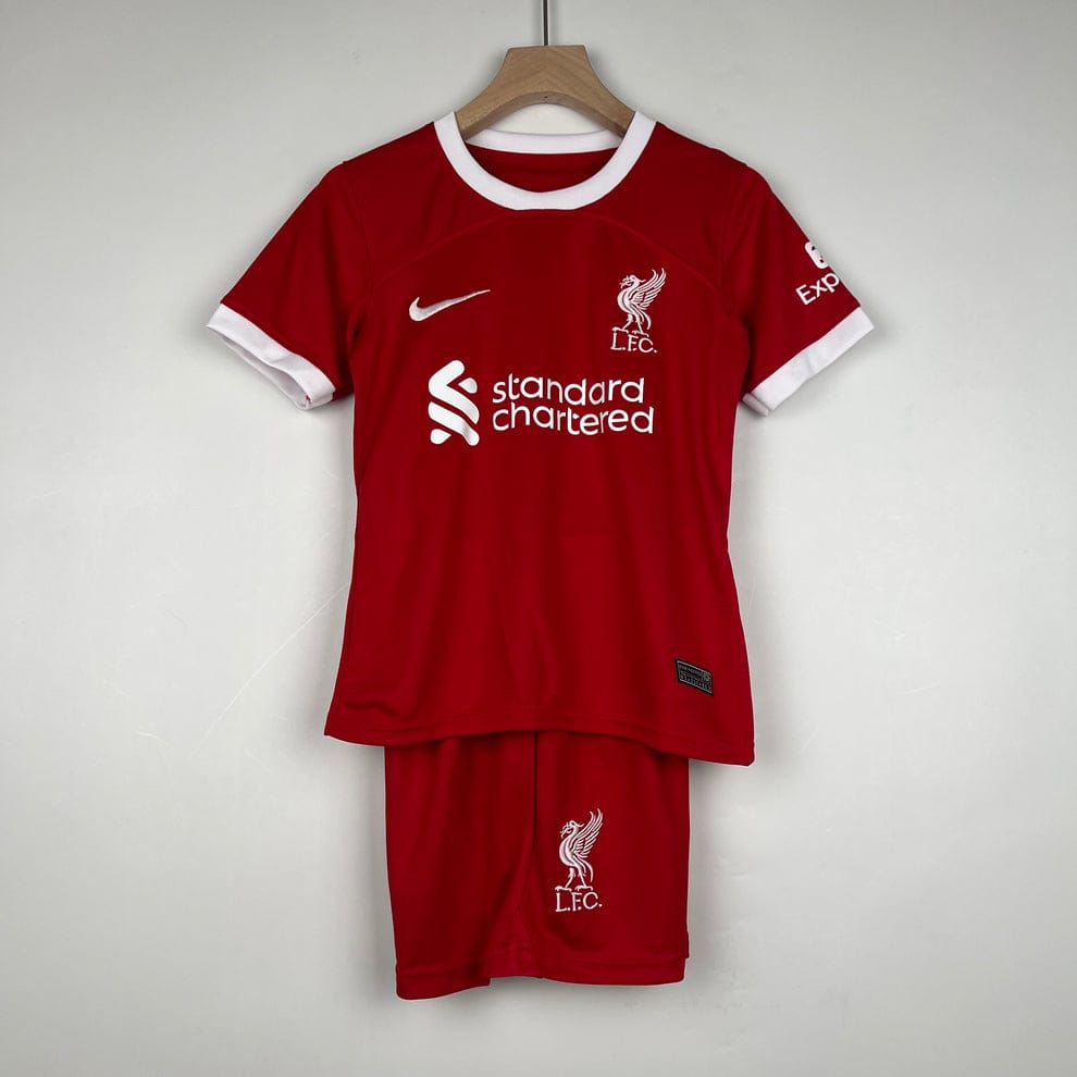 SUPER SUPER SALE!!!! Liverpool Home Kit Kids Full Set jersey Plus Shorts Authentic Jersey