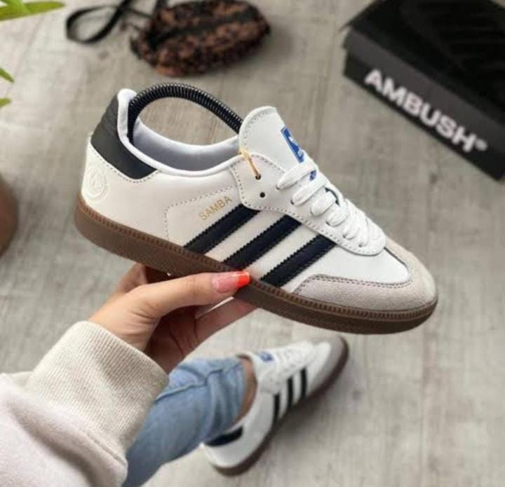 Adidas Samba pure leather Comfortable High Quality Unisex Breathable Sneakers Shoes