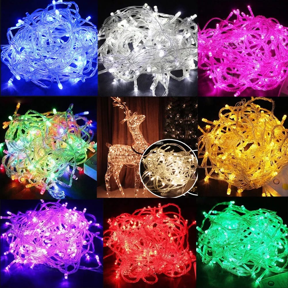 10meters 100 Lights Waterproof Led Christmas String Decoration Colorful Lights Lighting Wedding Party Home Yard Decor