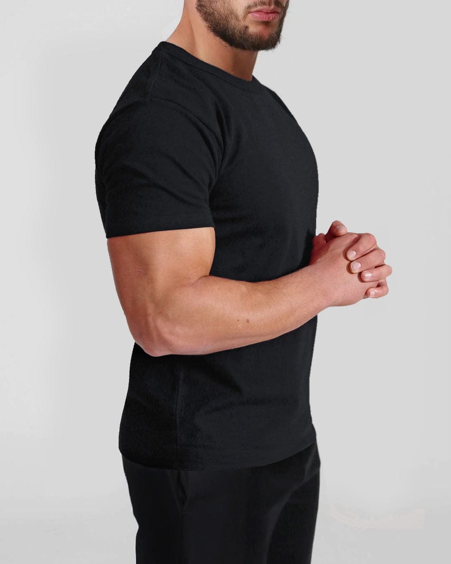 Plain Black T-Shirt Cotton High Density Material Unisex tshirt