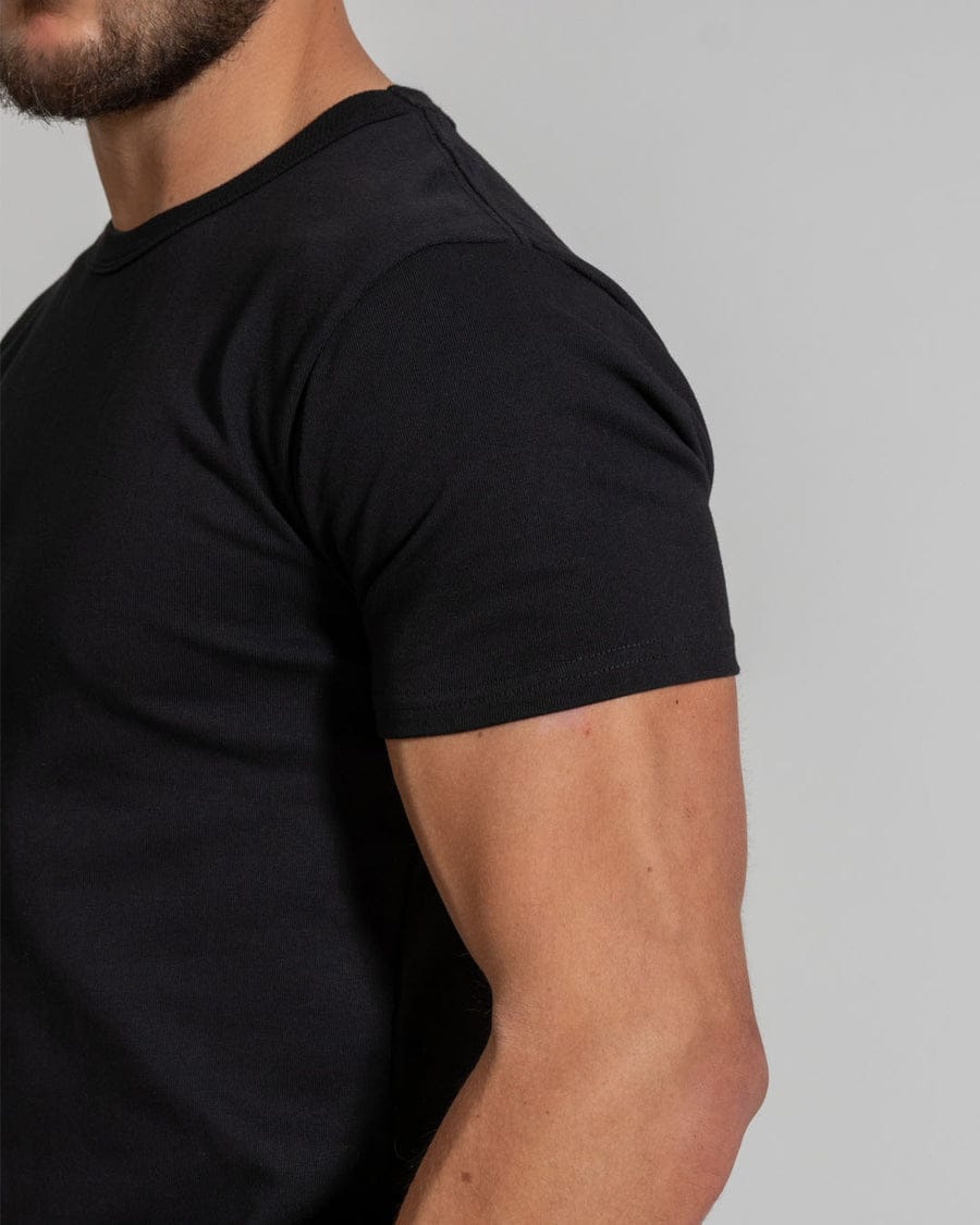 Plain Black T-Shirt Cotton High Density Material Unisex tshirt