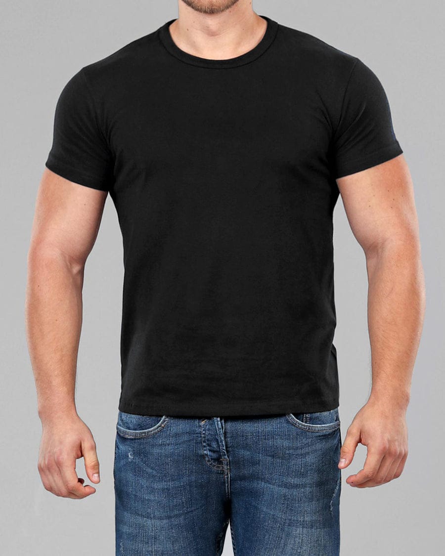 Plain Black T-Shirt Cotton High Density Material Unisex tshirt