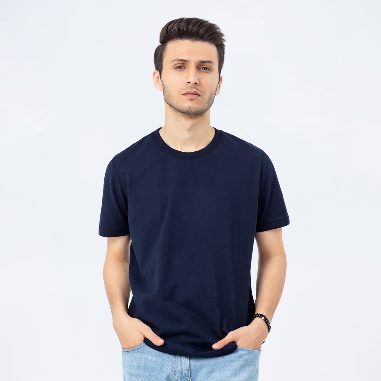 Plain Blue T-Shirt Cotton High Density Material Unisex tshirt