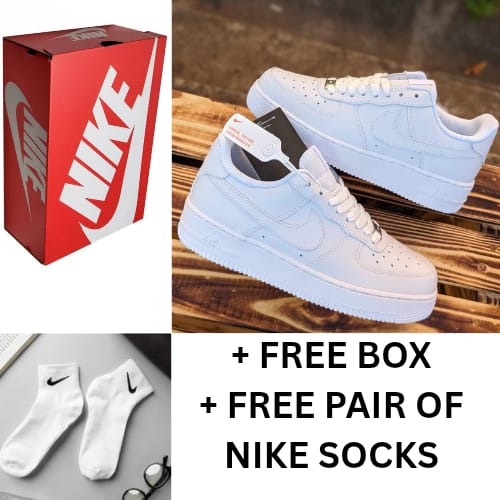 AIRFORCE 1 WHITE HARD LEATHER UNISEX