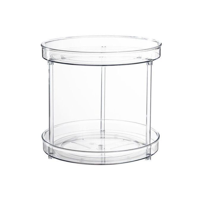 2 Layer 360 Rotation Cabinet Turntable Organizer