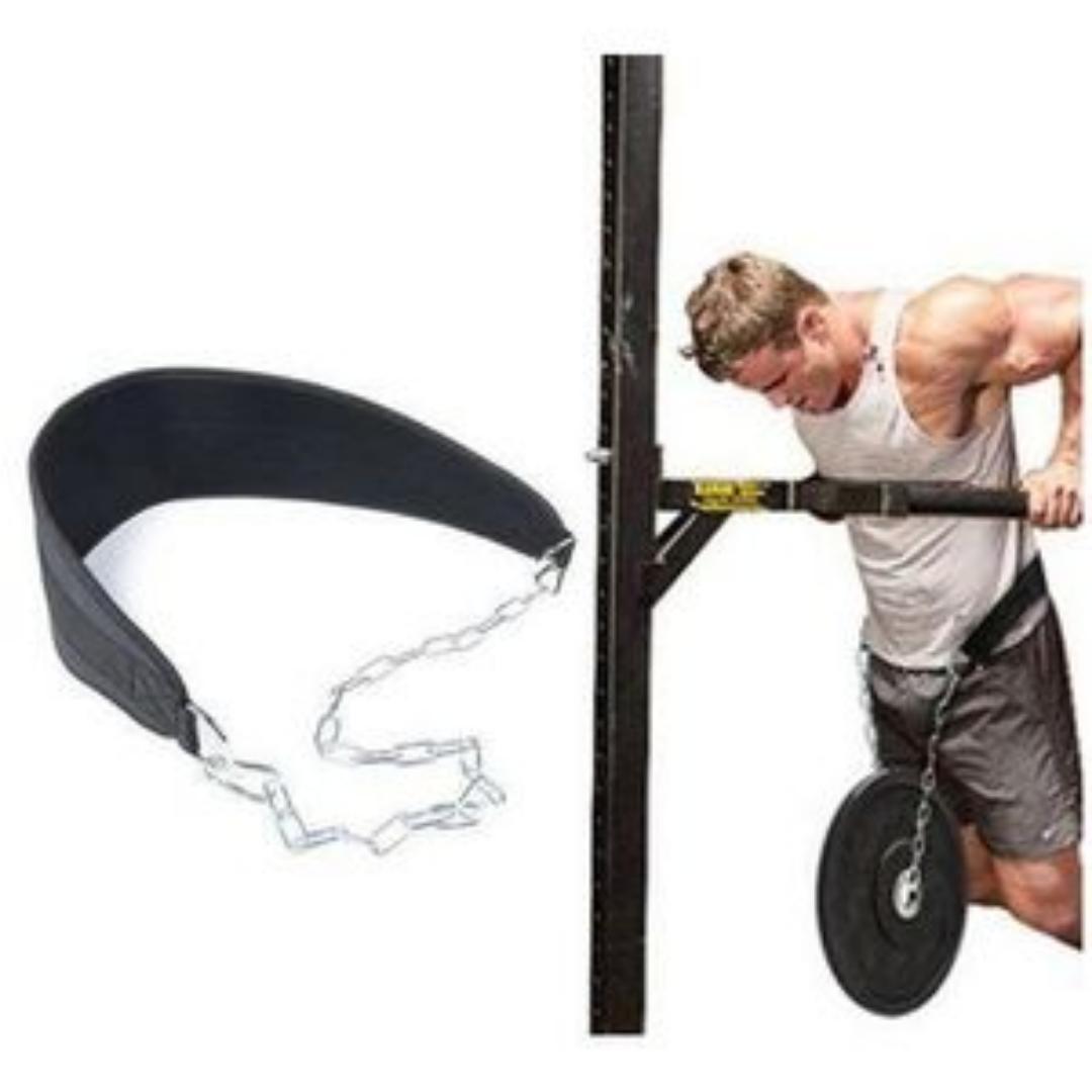 Dipping Pull Up Weight Belt With Chain Gym Fitness Dip Ups Back Waist