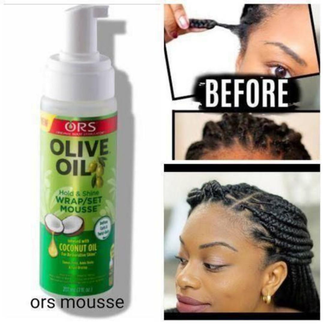 Ors Double Olive& Coconut Oil Wrap Set Hair Mousse ( Define Curls & Twist Outs