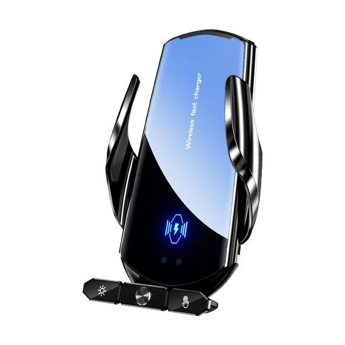 Super Fast Wireless Car Charger & Phone Holder has magnetic heads for iPhone,Type C & Type B