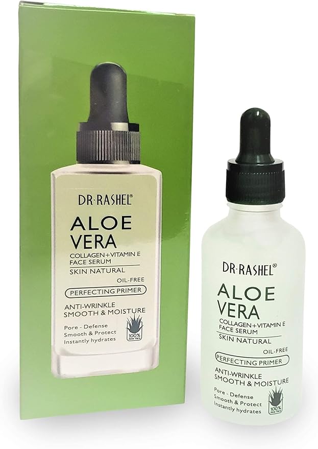 DR RASHEL Aloe Vera AloeVera Collagen Vitamin E Face Serum - 50 Ml to promote metabolism, open up the skin dirty channel uniform color, Deeply hydrates and soothes the skin, anti-aging, pore - defense